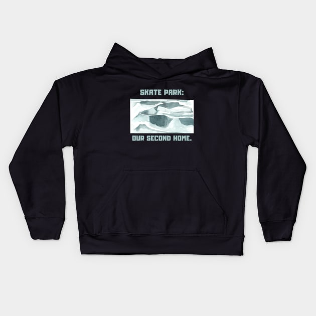 Skate Park: Our Second Home. Skate Kids Hoodie by Chrislkf